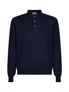 Long Sleeve Knitted Polo Shirt
