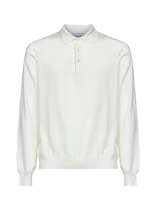 Long Sleeve Knitted Polo Shirt