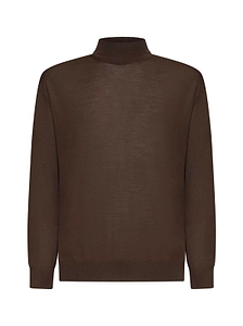 D4.0 Ribbed Mock Neck Knitted Sweater