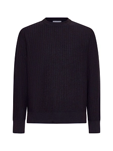 D4.0 Textured Crewneck Knitted Sweater