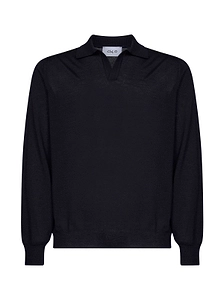 D4.0 V-Neck Long-Sleeve Polo Shirt