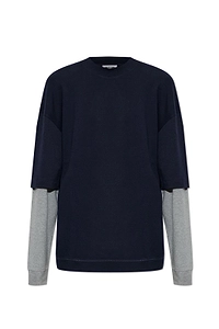 Troy Double Colour Sleeved T-Shirt