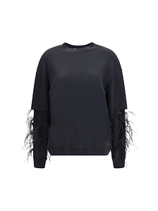 Darkpark Troy Feather-Sleeve Top