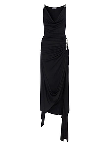 David Koma Crystal Claw Midi Dress