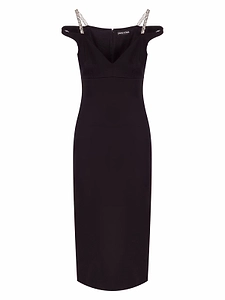 Crystal Strap Midi Dress