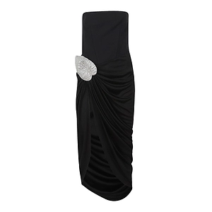 Crystal Embellished Draped Dress