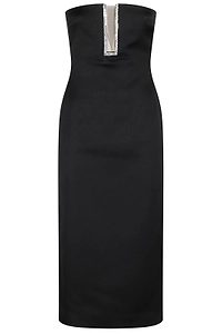 David Koma Crystal-Embellished Midi Dress