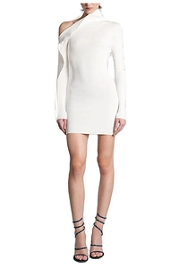 David Koma Asymmetric Neckline Mini Dress