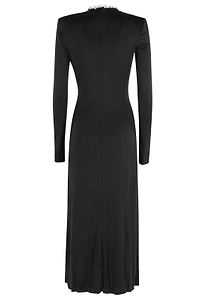 David Koma Draped Embellished Long Dress