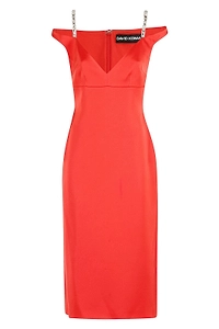 David Koma Embellished Strap Midi Dress