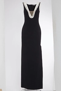 David Koma Embellished V-Neck Dress