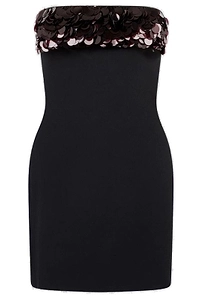David Koma Payette Sequin Embellished Trim Mini Dress