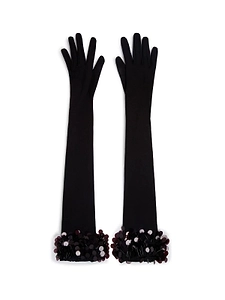 David Koma Payette Embroidered Long Gloves