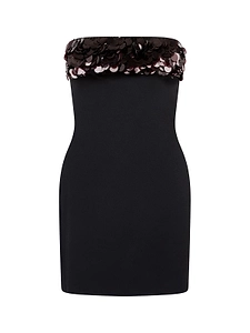 David Koma Sequin Trim Mini Dress