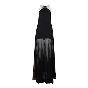 David Koma Sheer Panel Maxi Dress