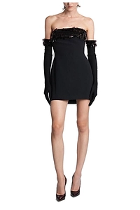 David Koma Sequin Trim Mini Dress