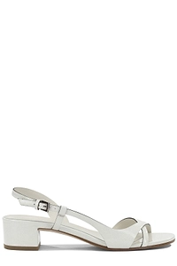 Del Carlo Low Block Heel Slingback Sandals