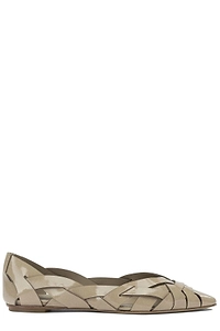 Del Carlo Woven Pointed Ballet Flats