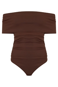 Ruched Strapless Bodysuit