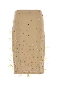 Des Phemmes Plume Embellished Skirt