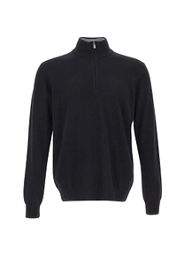 Della Ciana Half Zip High Neck Knitted Sweater