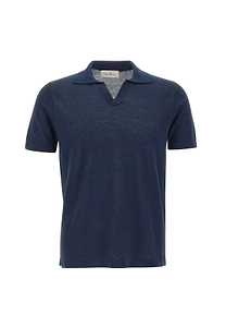 Della Ciana Open Collar Knit Polo Shirt