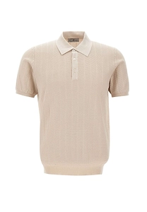 Della Ciana Ribbed Knit Polo Shirt
