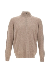 Della Ciana Half Zip High Neck Knitted Sweater