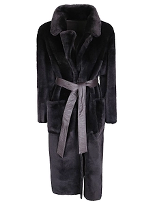 Desa 1972 Reversible Shearling Belted Coat