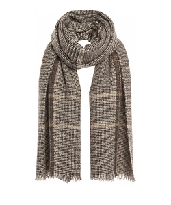 Destin Mega Grande Checkered Pattern Scarf