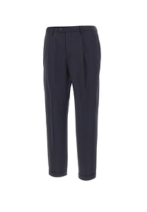 Devore Pleated Cuffed Pants