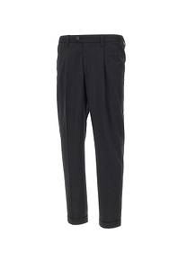 Devore Pleated Cuffed Pants
