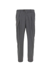 Pleated Straight-Leg Pants