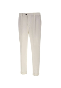 Devore Pleated Straight-Leg Pants
