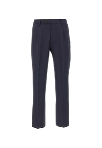 Pleated Straight-Leg Pants