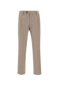 Pleated Straight-Leg Pants