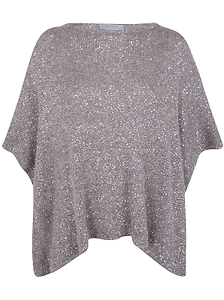 Sequinned Knit Cape