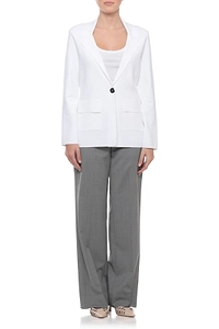 D.Exterior Single-Breasted Blazer