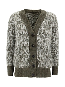 D.Exterior V-Neck Button-Up Cardigan