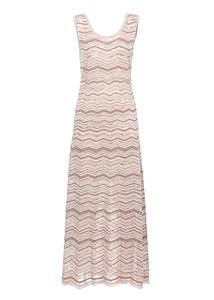 D.Exterior Zigzag Knit Sleeveless Dress