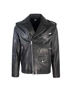 Dfour Zipped Biker Leather Jacket