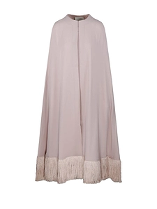 Crewneck Fringed Cape