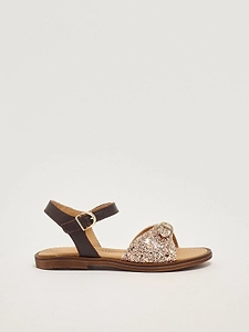 Dianetti Glitter Strap Flat Sandals