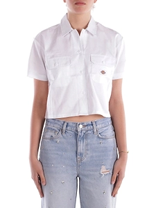 Dickies Logo Patch Short-Sleeved Cropped Shirt