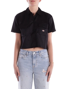 Dickies Logo Patch Short-Sleeved Cropped Shirt