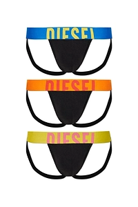 Diesel 3-Pack Contrast Waistband Jockstraps
