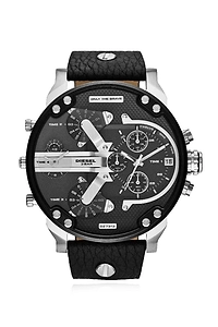 Diesel Chronograph Leather Strap Watch