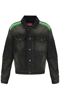 Diesel D Bas Fsj 1 Striped Denim Jacket