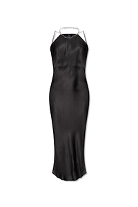Diesel D-Eliz Chain Necklace Detailed Midi Satin Dress