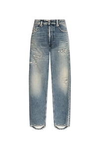 Diesel D-Macs Distressed Straight-Leg Jeans